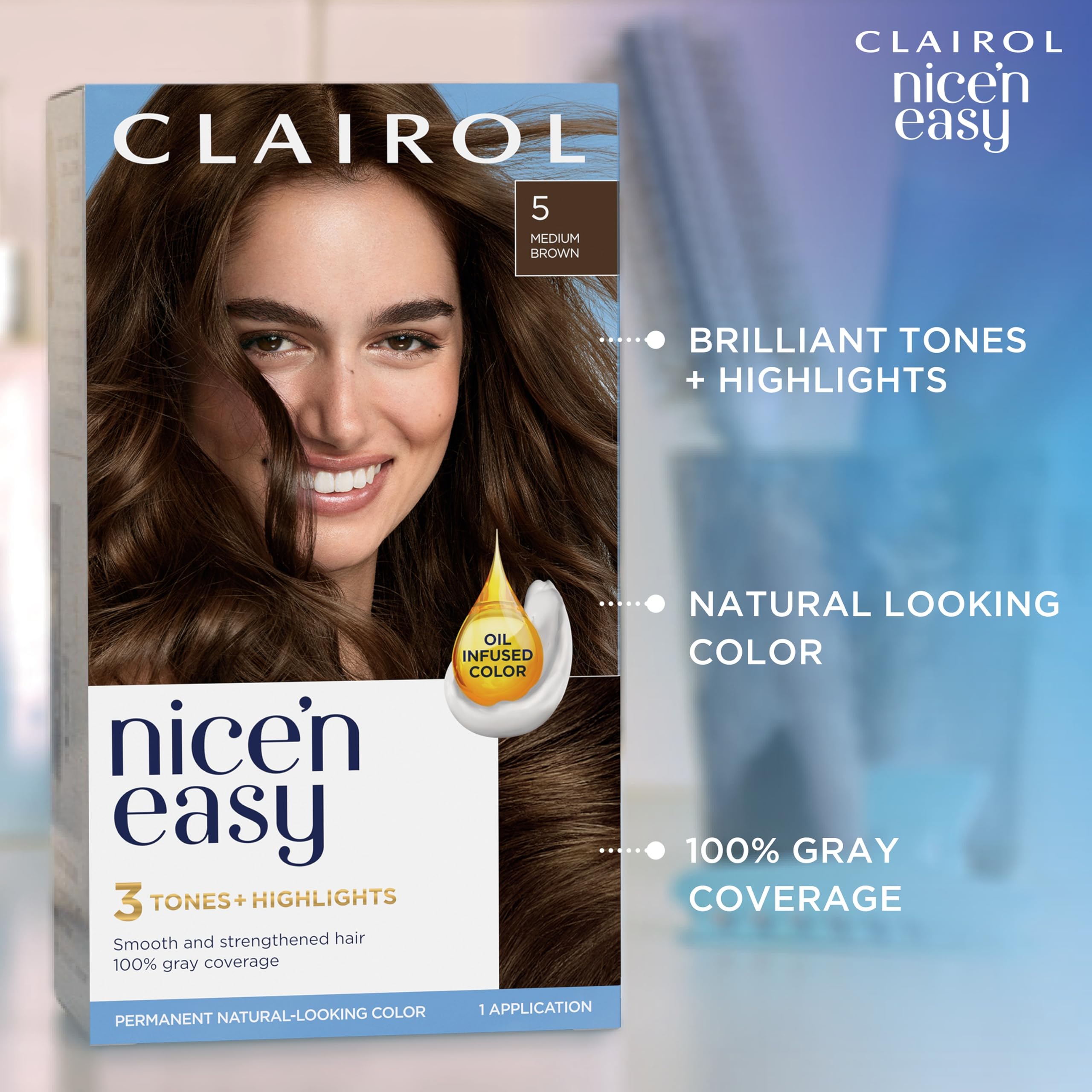 Clairol Nice'n Easy Revitashine treatment tube ready to seal color.