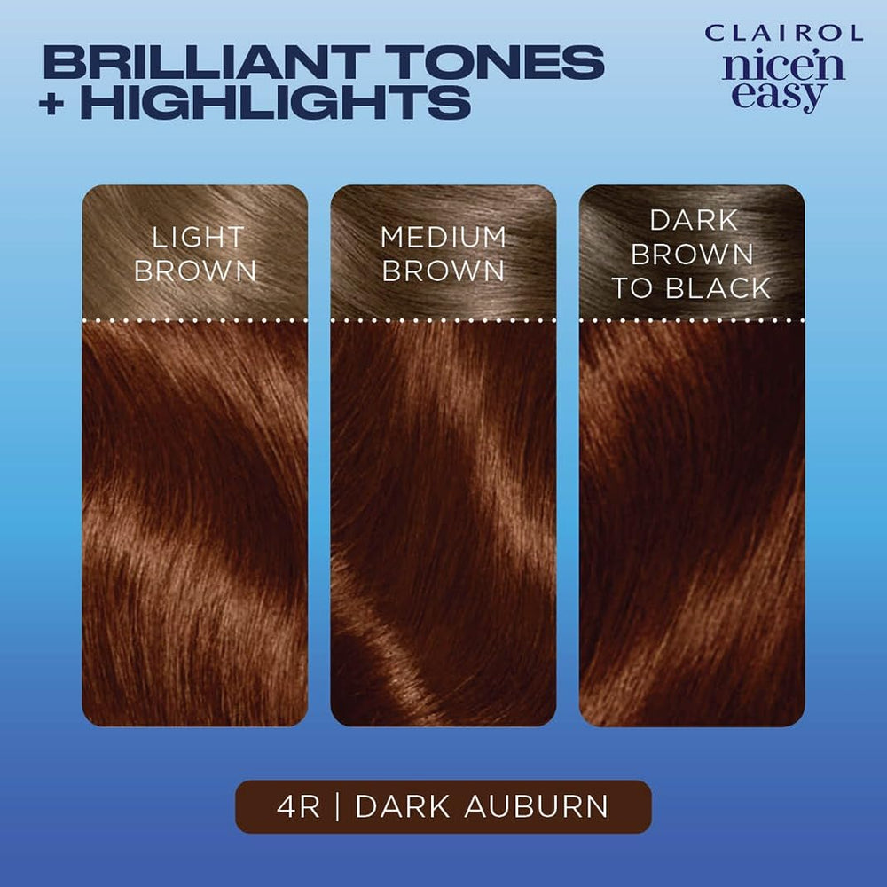 Instruction leaflet for Clairol Nice'n Easy 4R color kit with step-by-step guidance