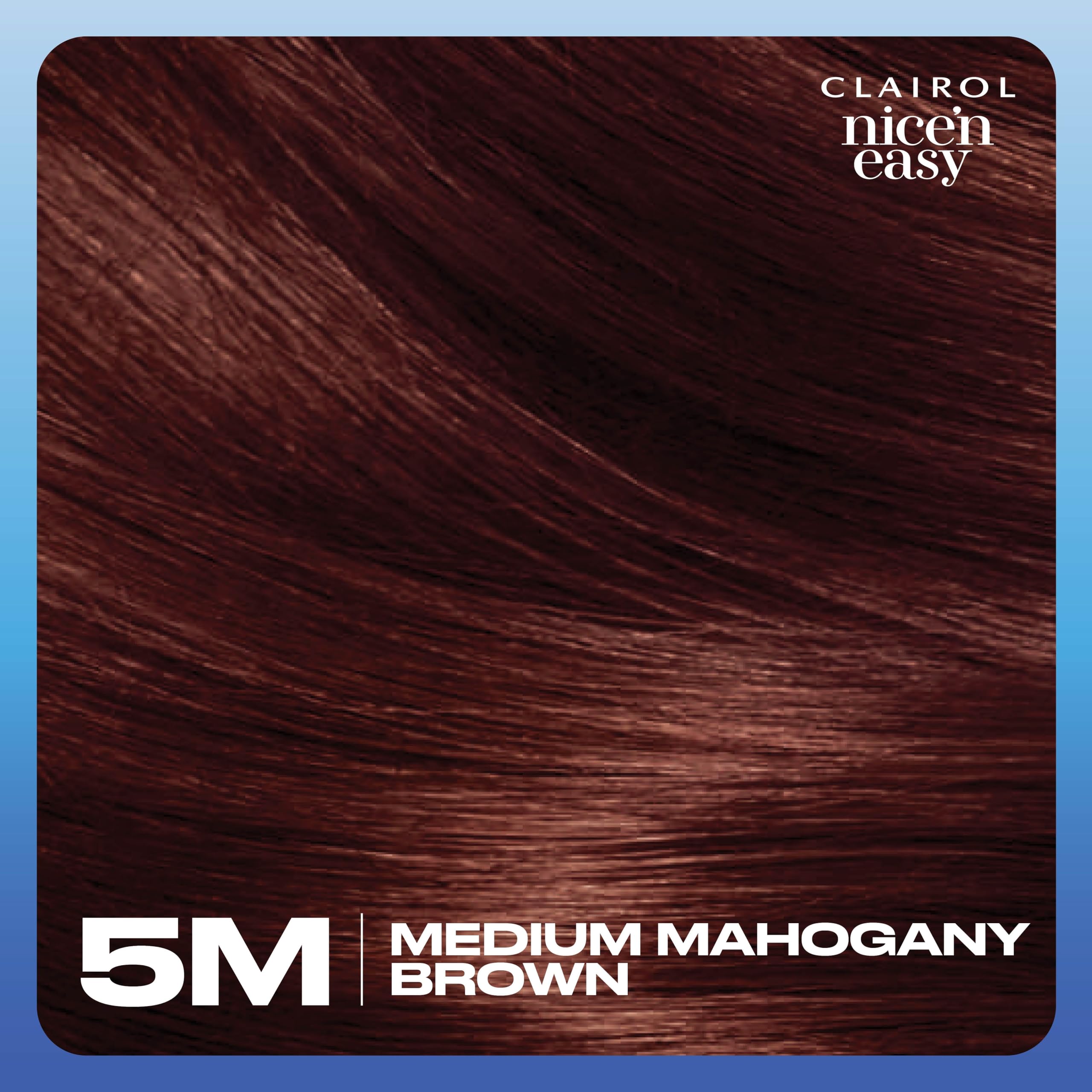 Clairol Nice'n Easy before-and-after gray coverage example.