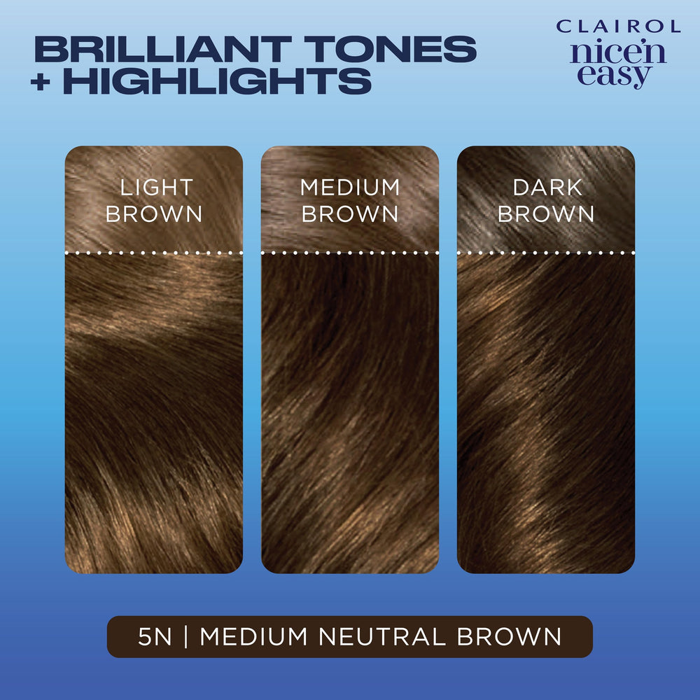 Clairol Nice'n Easy oil-infused formula promotes smoother color uptake.