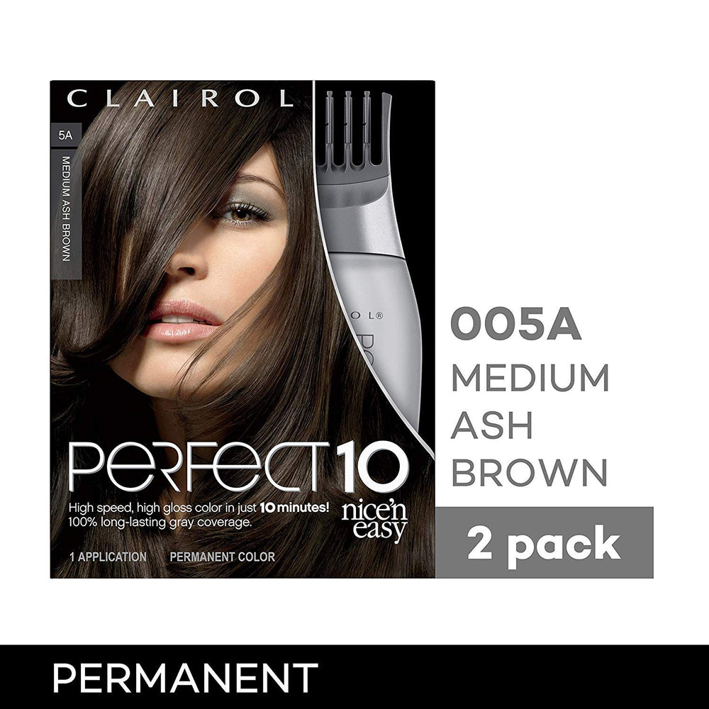 Clairol Nice'n Easy Perfect 10 activator in the kit for seamless color development at home.