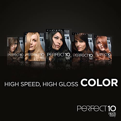 Clairol Nice'n Easy Perfect 10 dye mixing and timing in a single kit.
