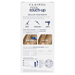 Clairol Nice'n Easy root touch-up color cream for even gray coverage.