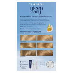 Three-tone highlights for natural dimension in Clairol Nice'n Easy.