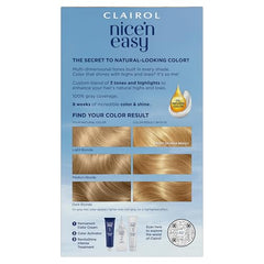 Clairol Nice'n Easy three-tones with highlights close-up for dimensional color