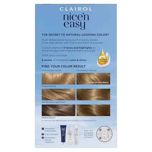 Clairol Nice'n Easy three-tone highlights image demonstrates natural dimension