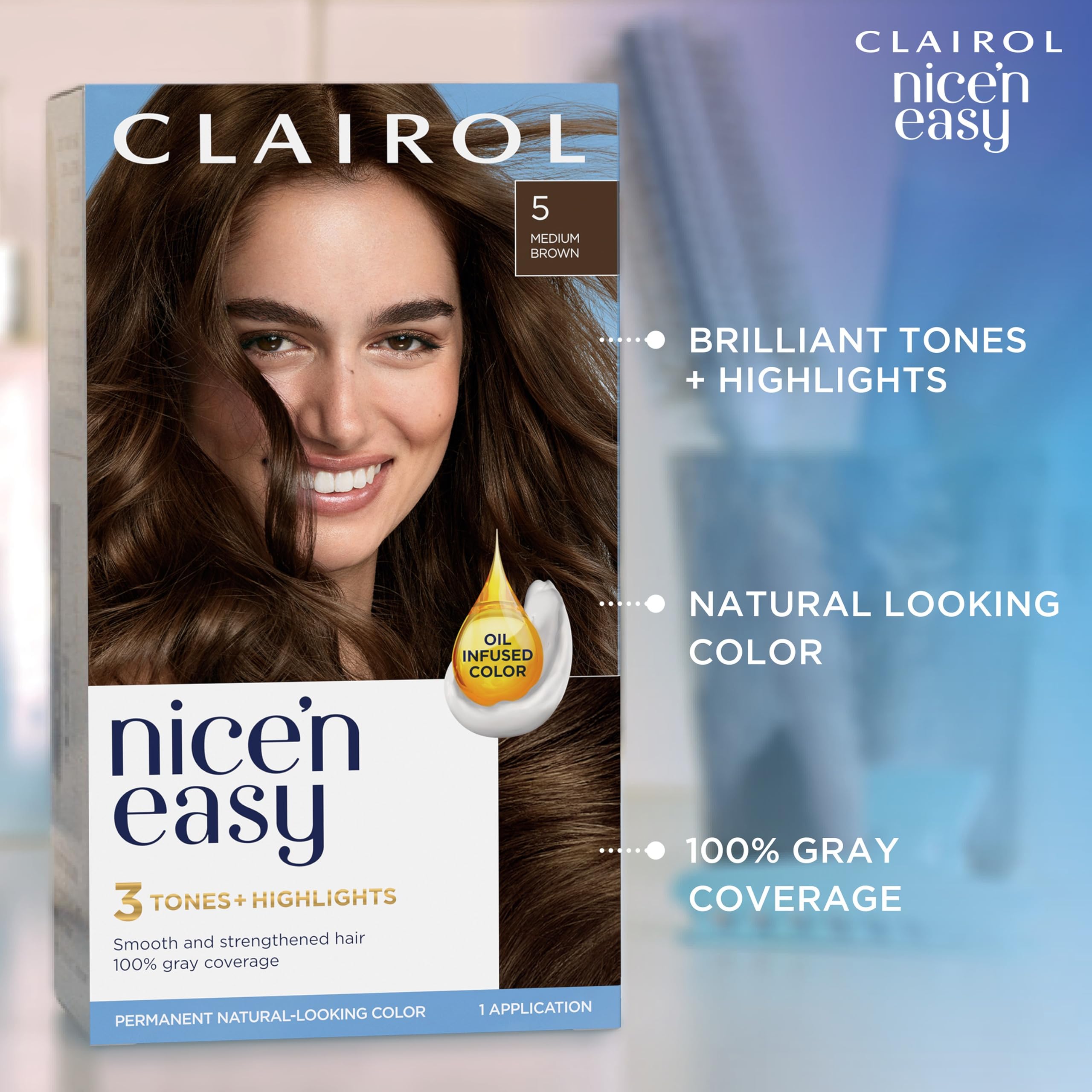 Box shows pack of three tubes for convenient at-home dyeing