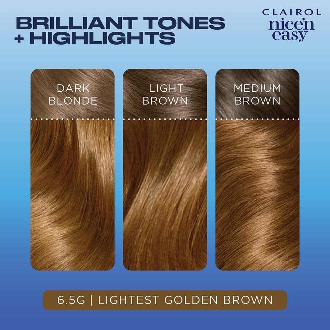 Clairol Nice'n Easy 6.5G color kit setup for tidy use.