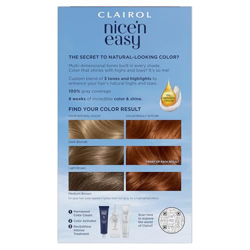 Clairol Nice'n Easy 6R color mix shows rich, balanced tones