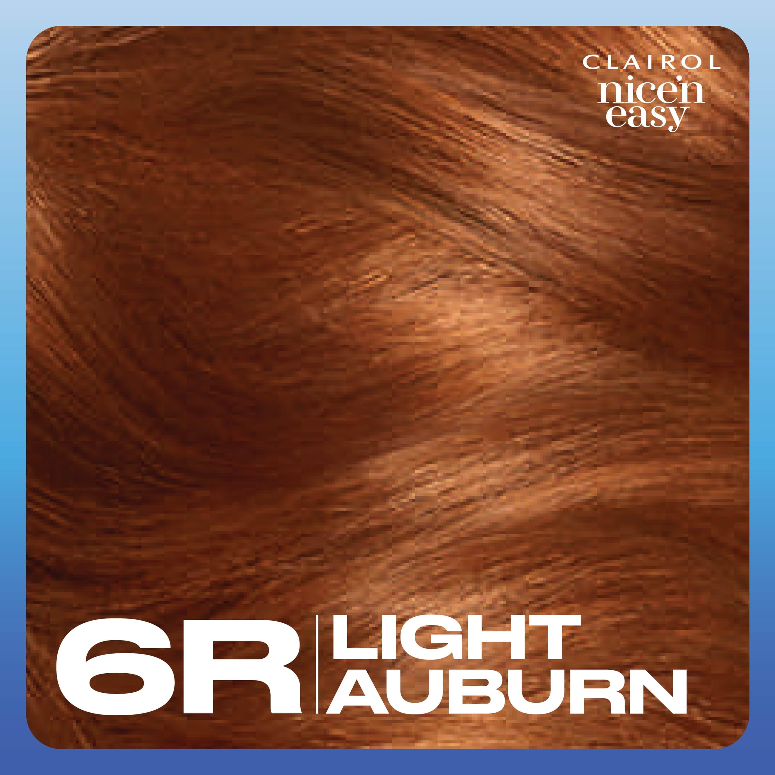 Color result across roots to midlength with Clairol Nice'n Easy 6R