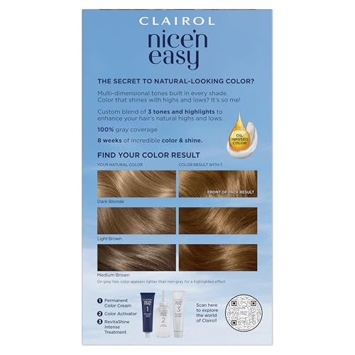 Clairol Nice'n Easy dye tube close-up for even color uptake.