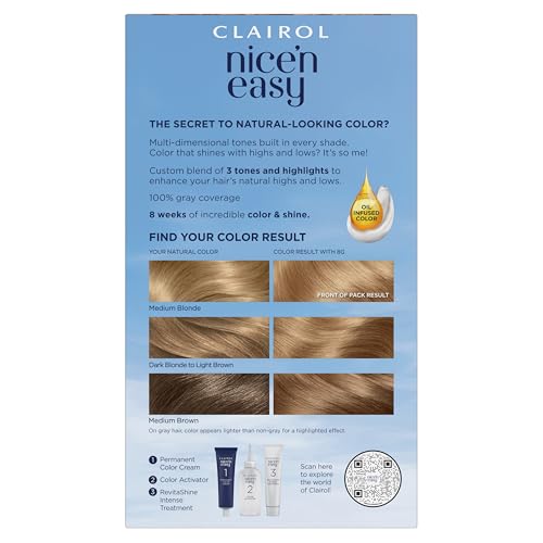 Clairol Nice'n Easy color bottle ready for at-home application.