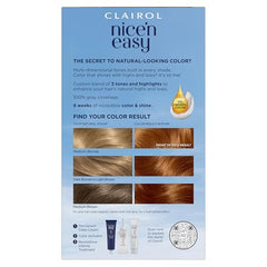 Clairol Nice'n Easy 8R color cream for smooth, even coverage.