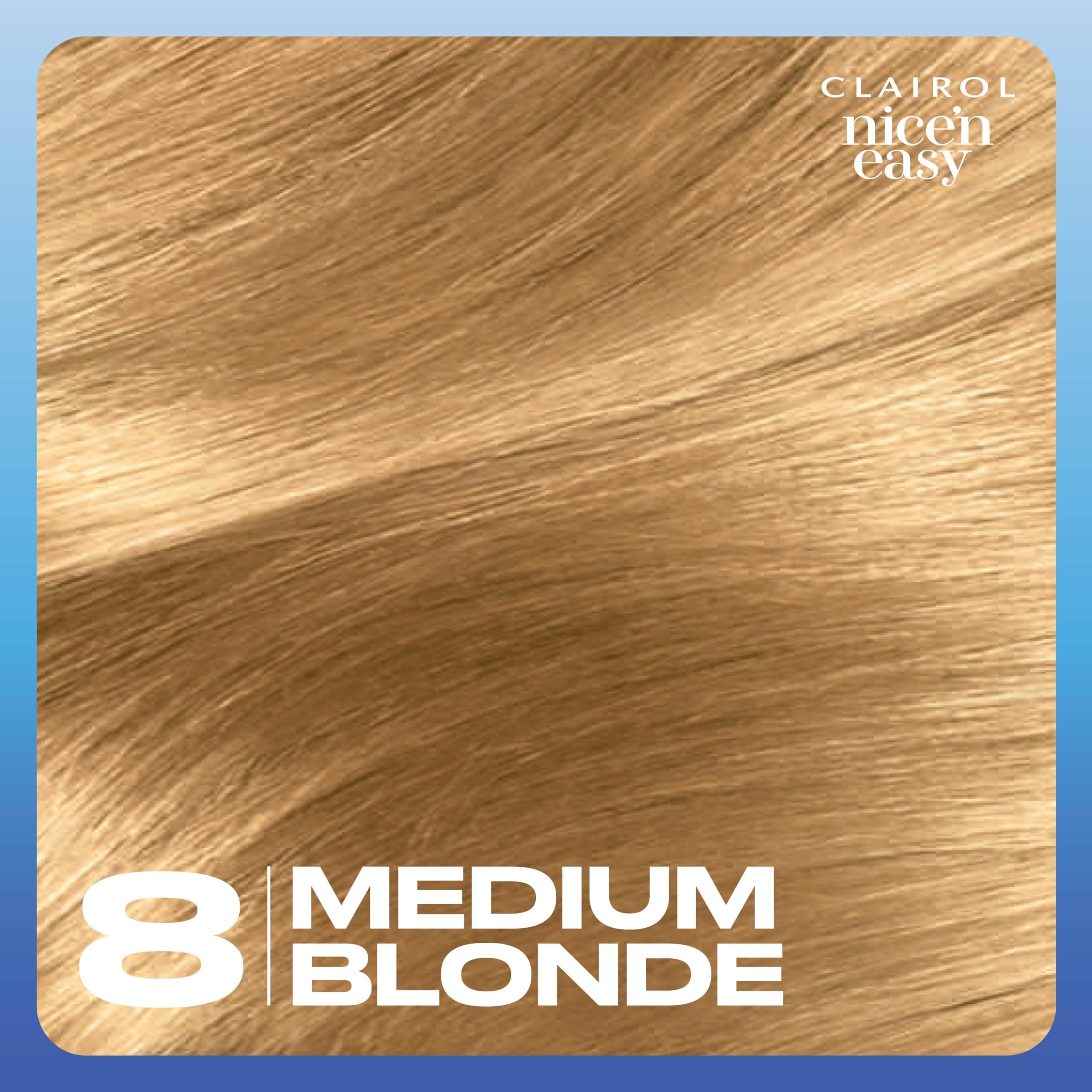 Clairol Nice'n Easy glossy final result after color processing.