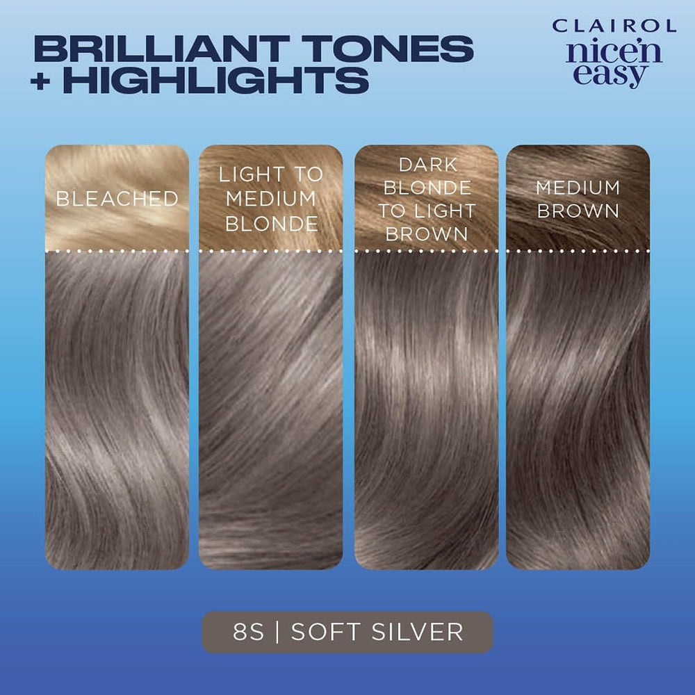 Clairol Nice'n Easy gloves included for clean, mess-free coloring sessions.