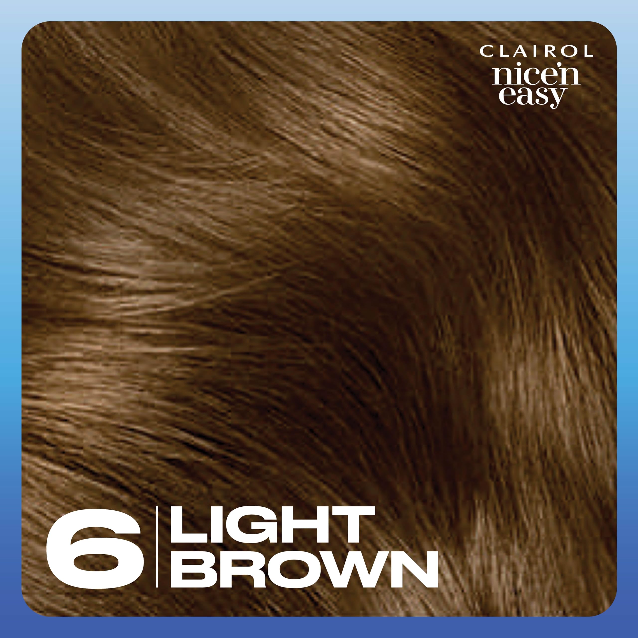 Clairol Nice'n Easy kit contents laid out clearly.
