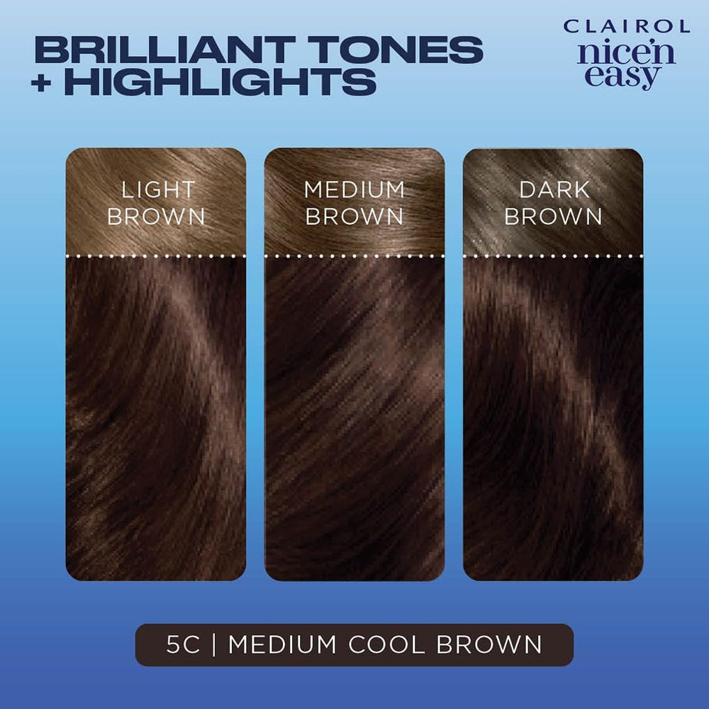 Clairol Nice'n Easy permanent color cream provides lasting shade