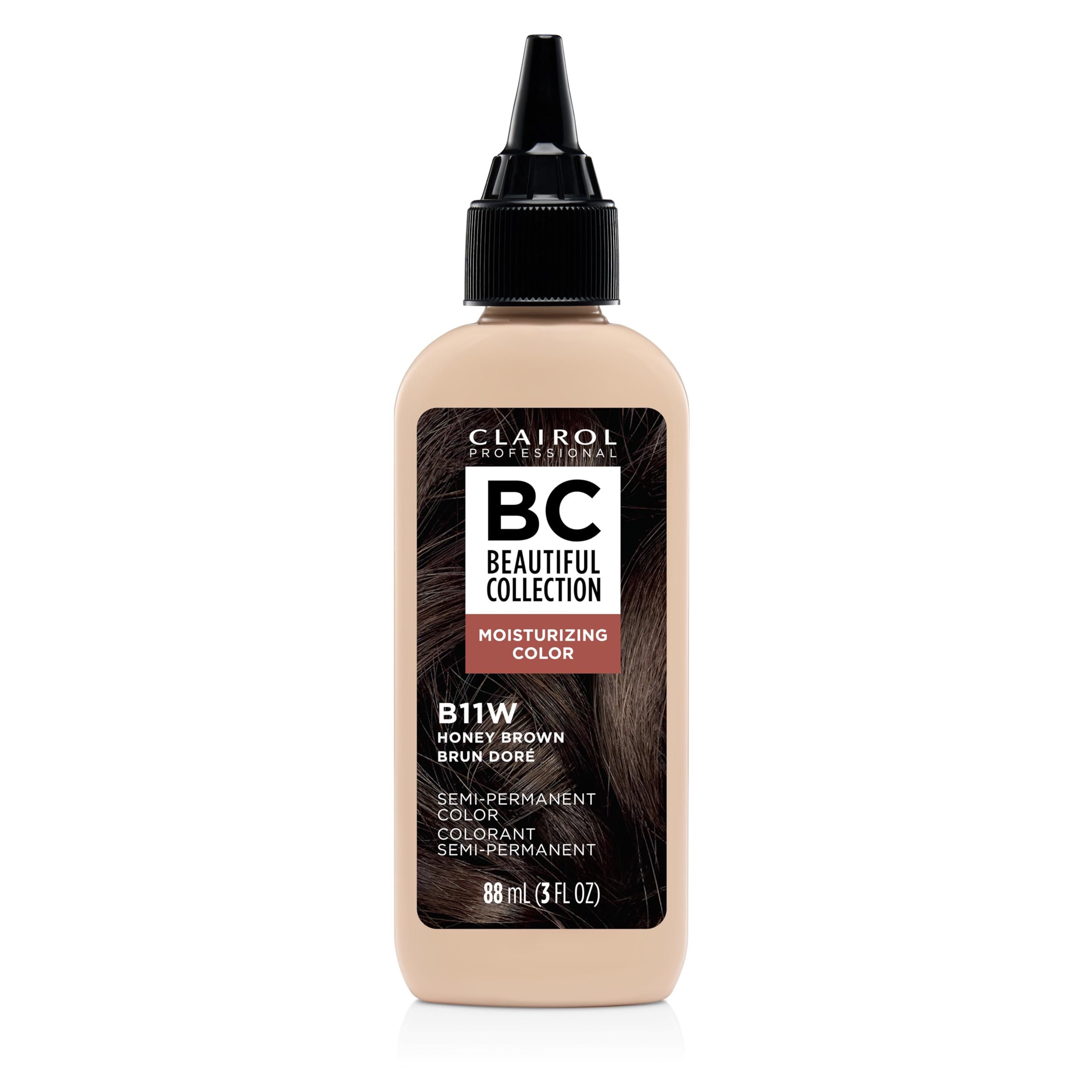Clairol Professional Beautiful Collection 11W Honey Brown bottle for vibrant, long-lasting color.