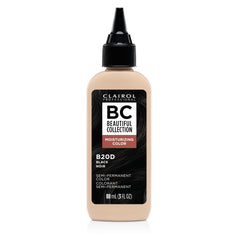 Clairol Professional Beautiful Collection 20D Black bottle closeup highlighting vibrant semi-permanent color