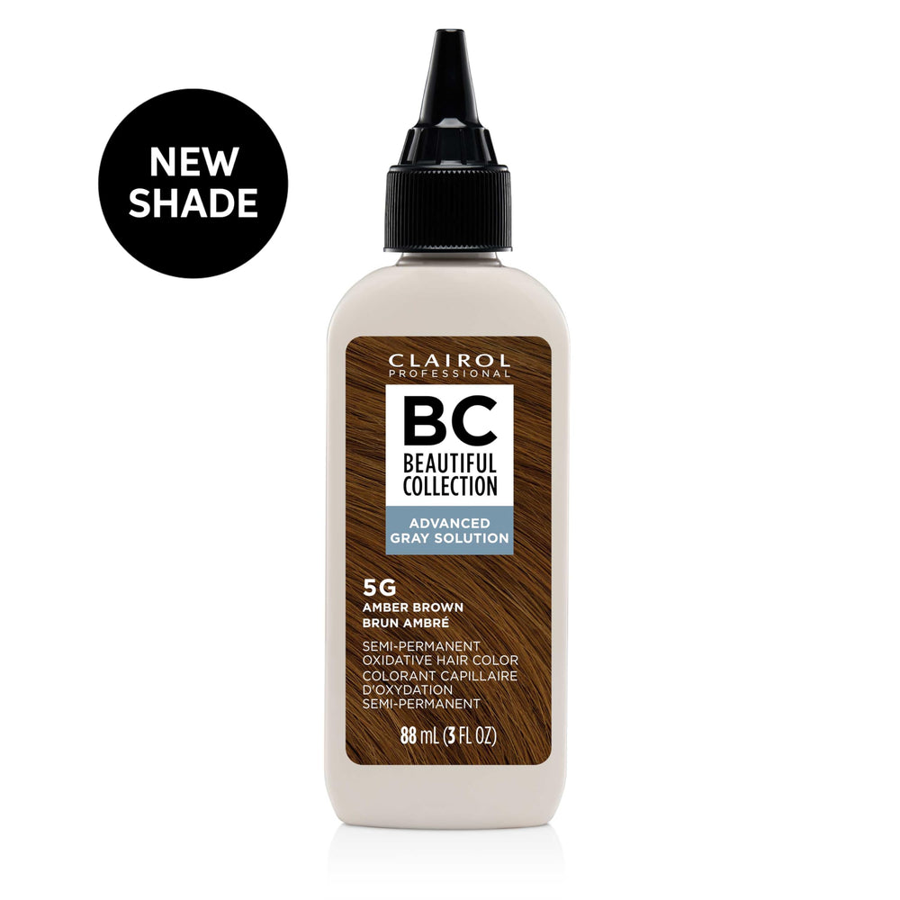 Clairol Professional Beautiful Collection Advanced Gray Solution shade card amber brown guides shade selection.