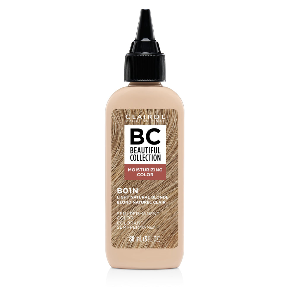 Clairol Professional Beautiful Collection color bottle shows rich color preview