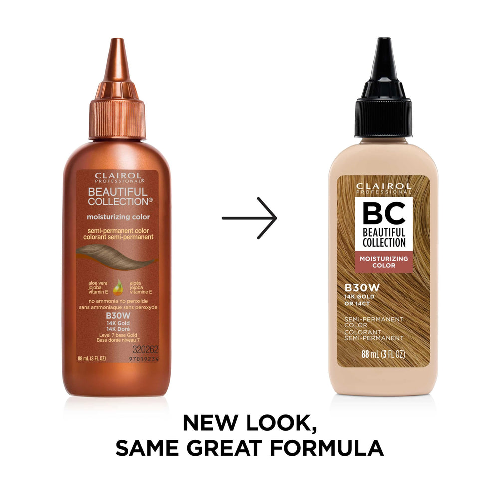 Clairol Professional Beautiful Collection color swatches illustrating versatile tones