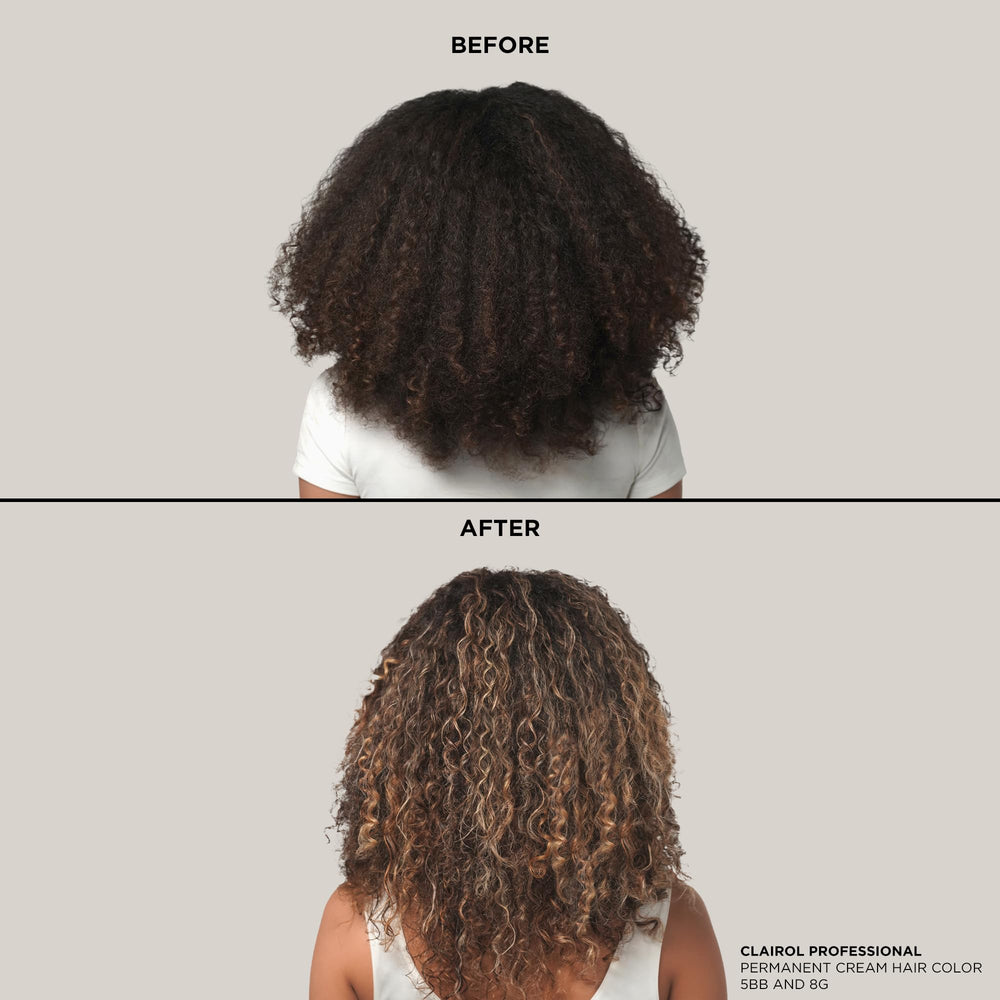 Balayage and all-over lightening performed with BW2+ dedusted powder.