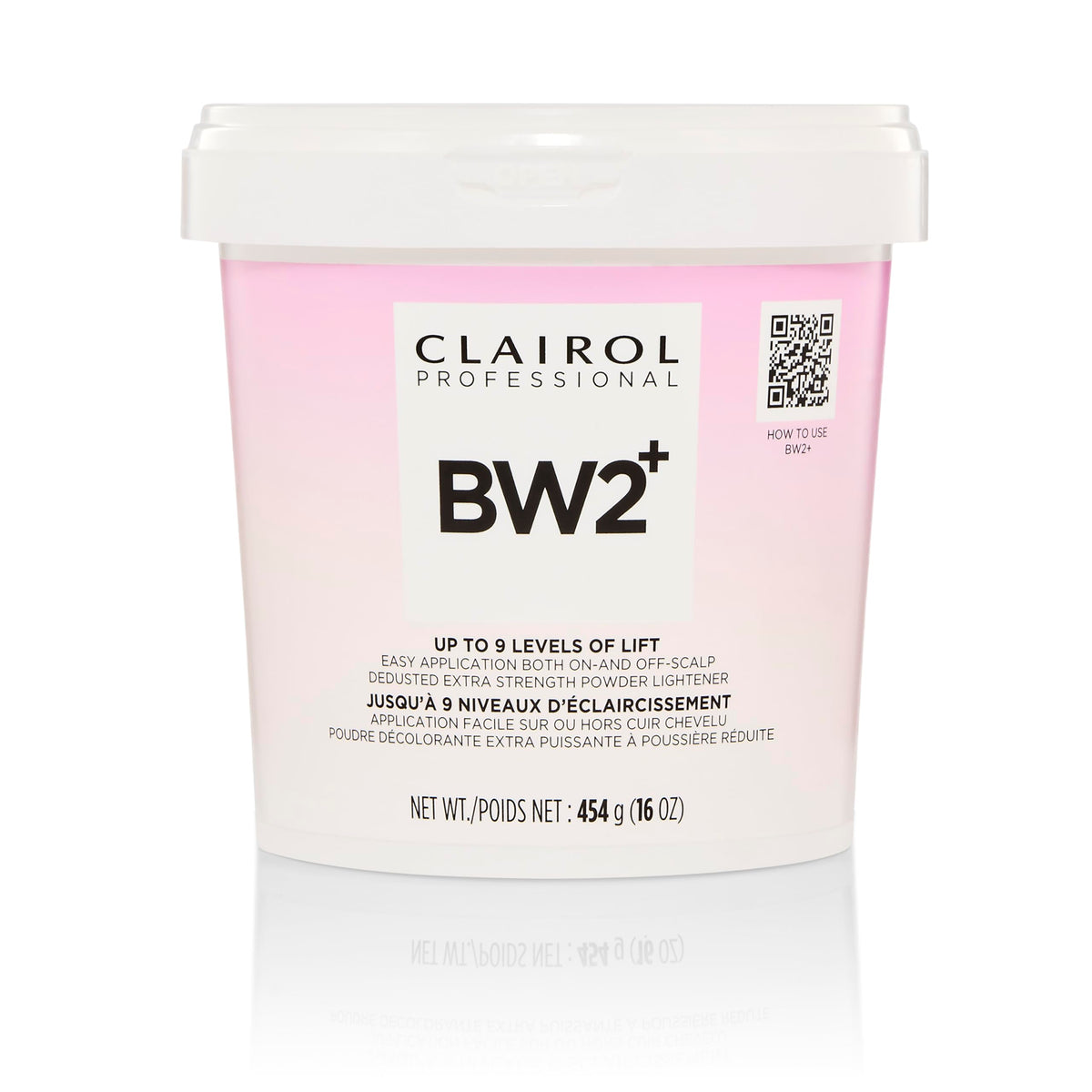 Clairol Professional BW2+ dedusted powder tub for fast, even lift.