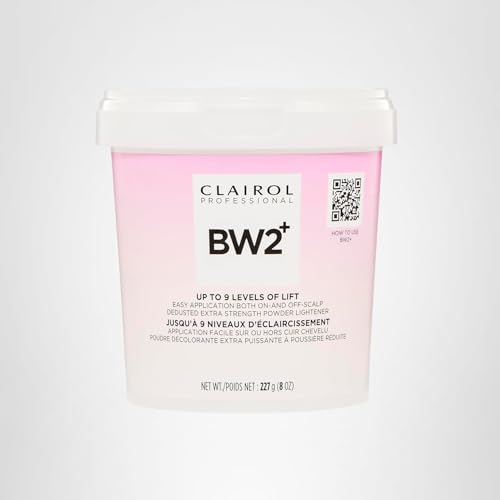 BW2+ powder lightener vegan formula shown in packaging.
