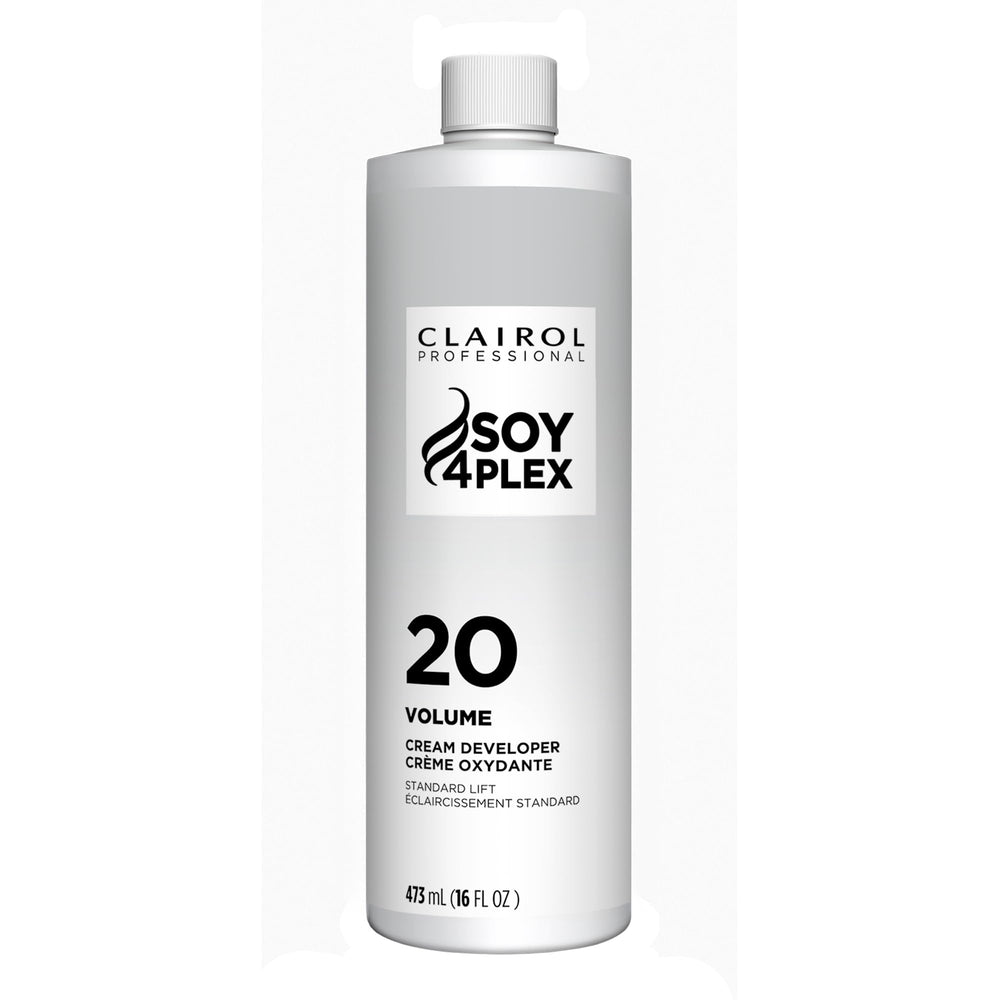 Clairol Professional Crème Permanente 20 Volume bottle for smooth, consistent color mixing.