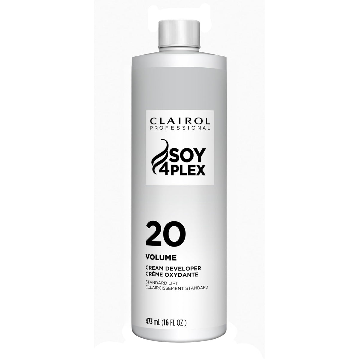 Clairol Professional Crème Permanente 20 Volume bottle for smooth, consistent color mixing.
