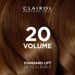 Clairol Professional Crème Permanente 20 Volume creamy texture for easy mixing.