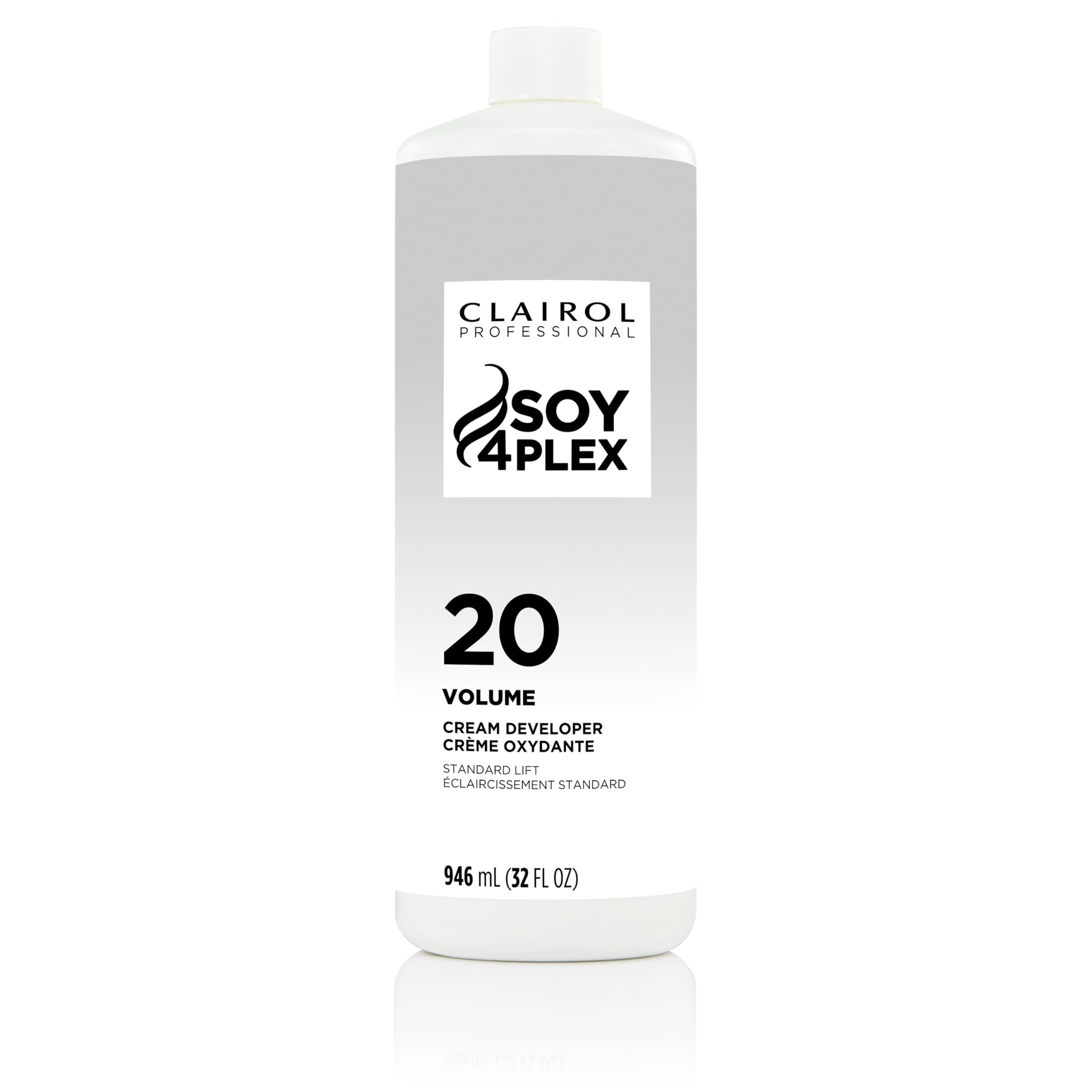 Clairol Professional Creme Permanente 20-volume bottle ready for bowl-and-brush mixing