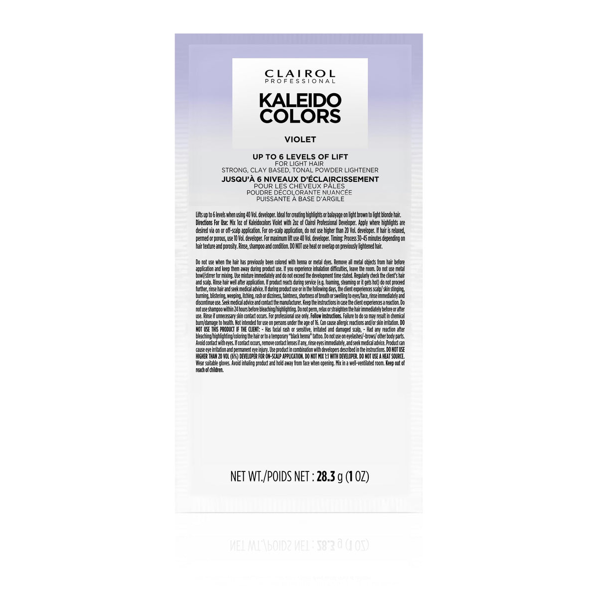 Clairol Professional Kaleidocolors violet bottle for quick, even lightening and toned results