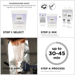 Kaleidocolors violet mixing-scoop shows precise preparation for controlled application