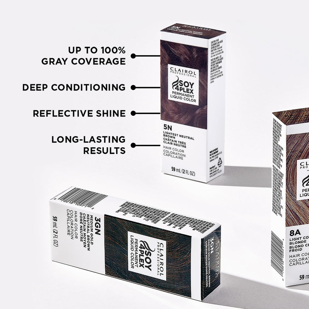 Clairol Professional Liquicolor shade 8a closeup with cool light blonde tones and shine