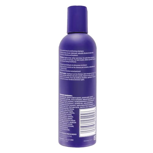 Clairol Professional Shimmer Lights Champú Silver: refleja tonos plateados