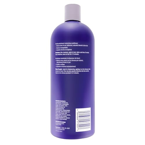 Shimmer Lights Purple Conditioner bottle pour demonstrates even application