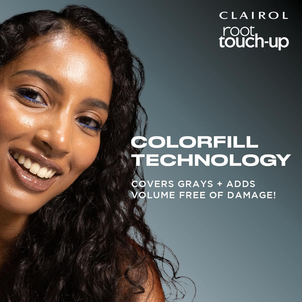 Hair now shows immediate root coverage with subtle volume after spraying.