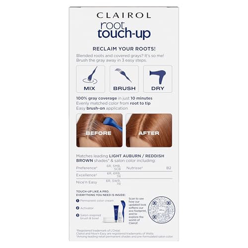Clairol Root Touch-Up offers 100 gray coverage for a seamless blend