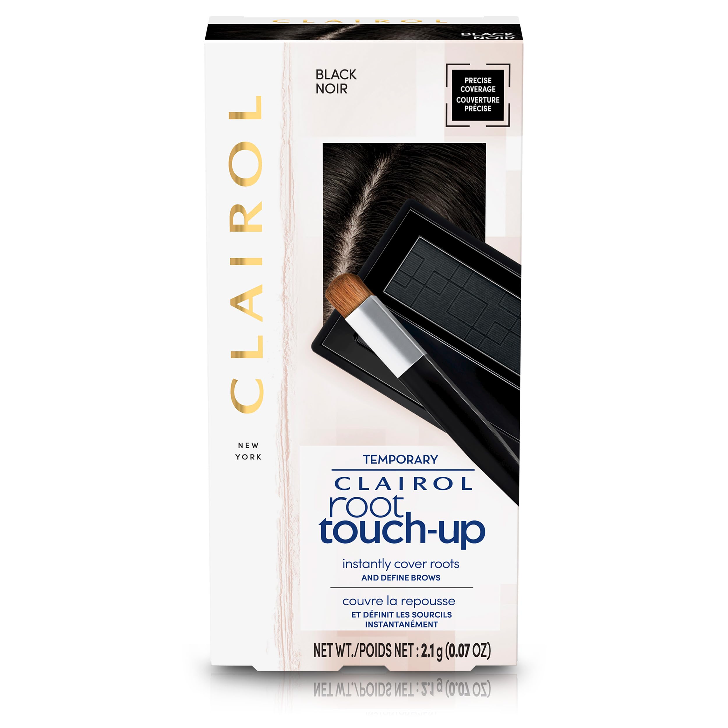 Clairol Root Touch-Up with application brush provides precise on-the-go gray coverage