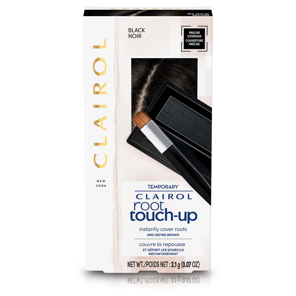 Clairol Root Touch-Up with application brush provides precise on-the-go gray coverage
