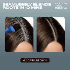 Clairol Root Touch-Up brush in action for even root application.