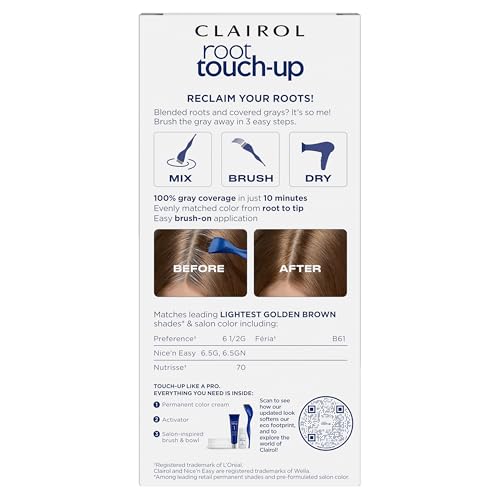 Clairol Root Touch-Up color tube ready for fast gray coverage at home.