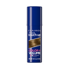 Clairol Root Touch-Up Color + Volume bottle pour covers gray roots instantly