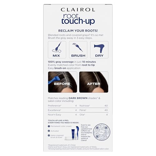 Clairol Root Touch-Up dye-mix in bowl for easy, mess-free preparation.