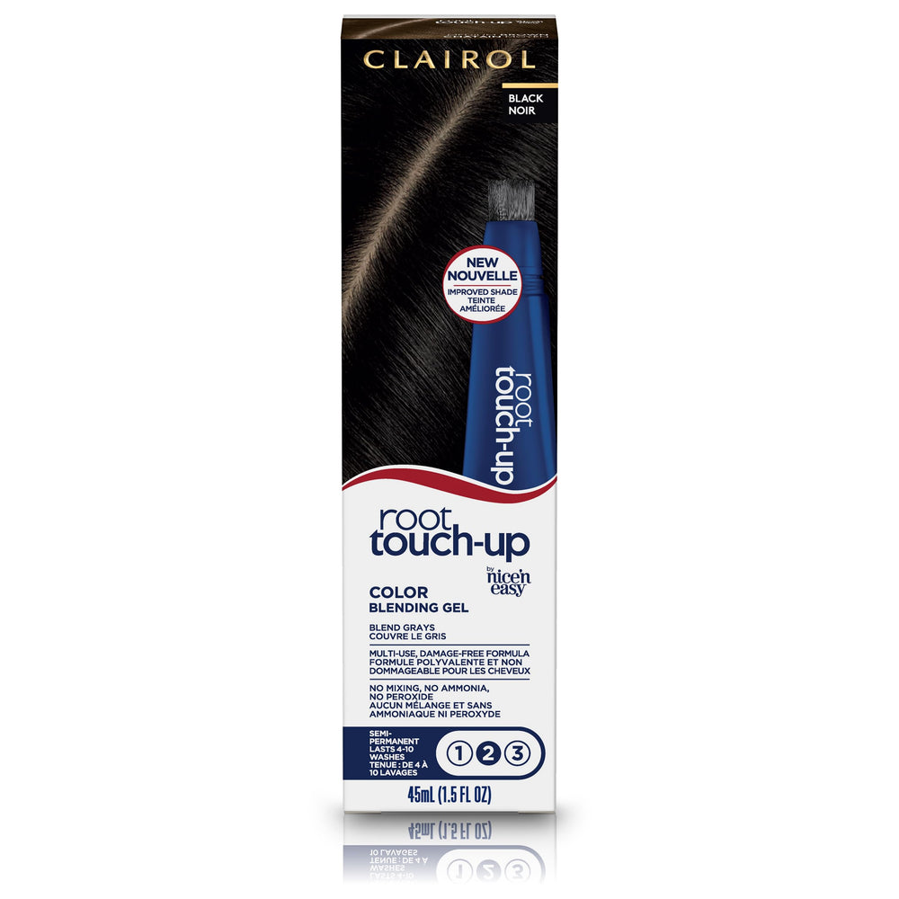 Clairol Root Touch-Up Gel with built-in applicator brush for fast, precise root coverage.