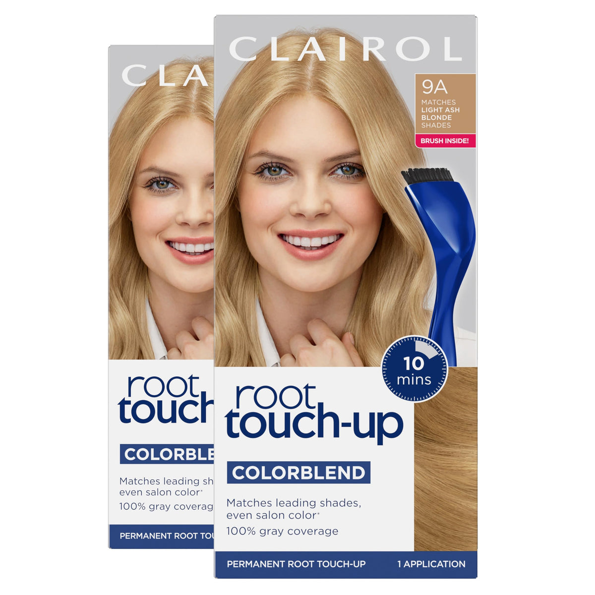 Clairol Root Touch-Up kit with brush and bowl for easy at-home color touch-ups