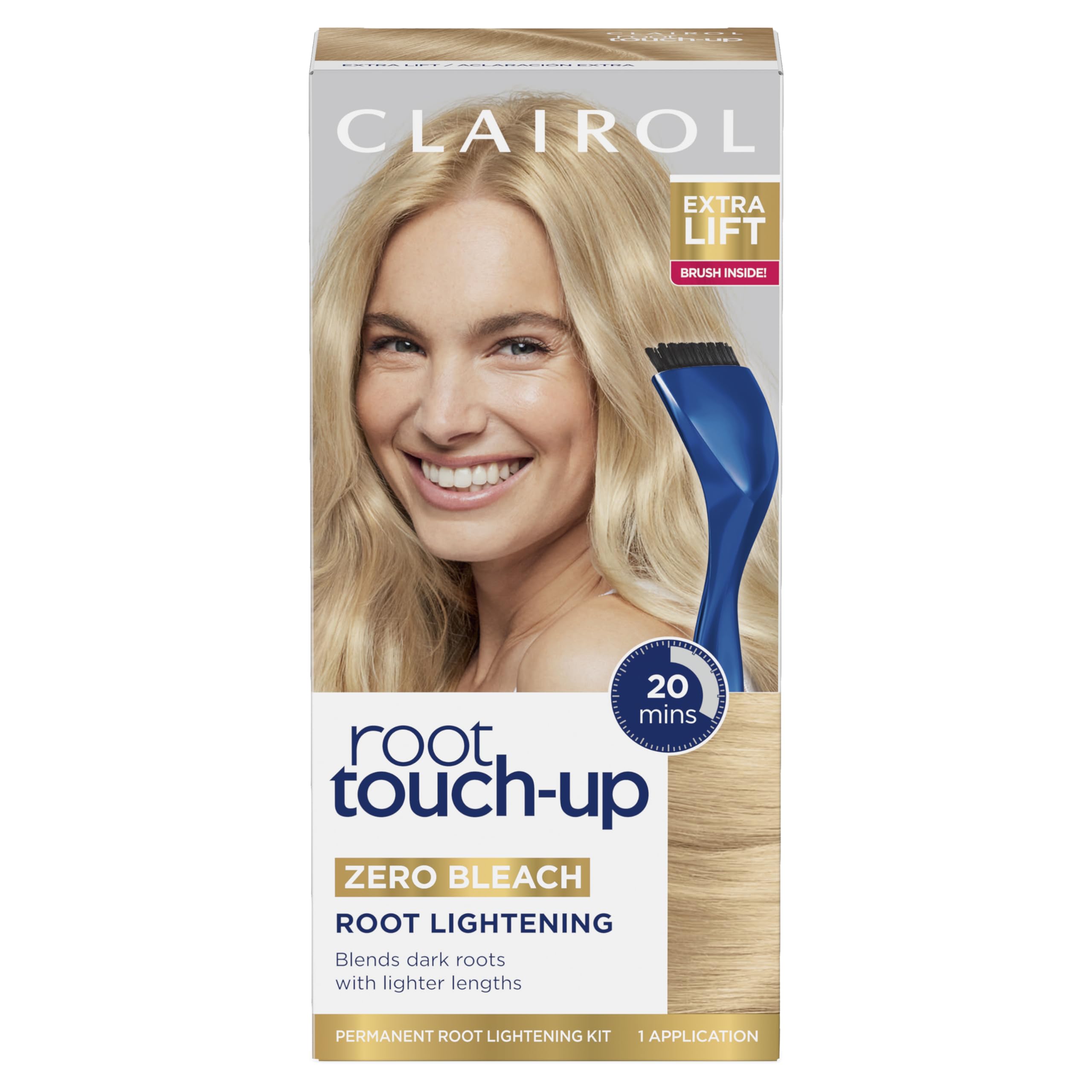 Clairol Root Touch-Up kit box for at-home root blending.