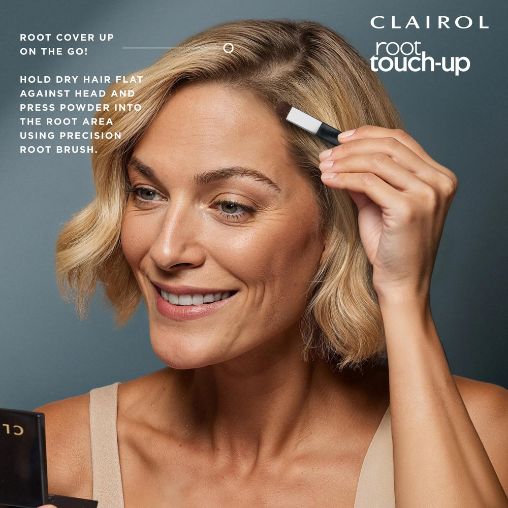 Clairol Root Touch-Up Powder for brows definition and grooming.